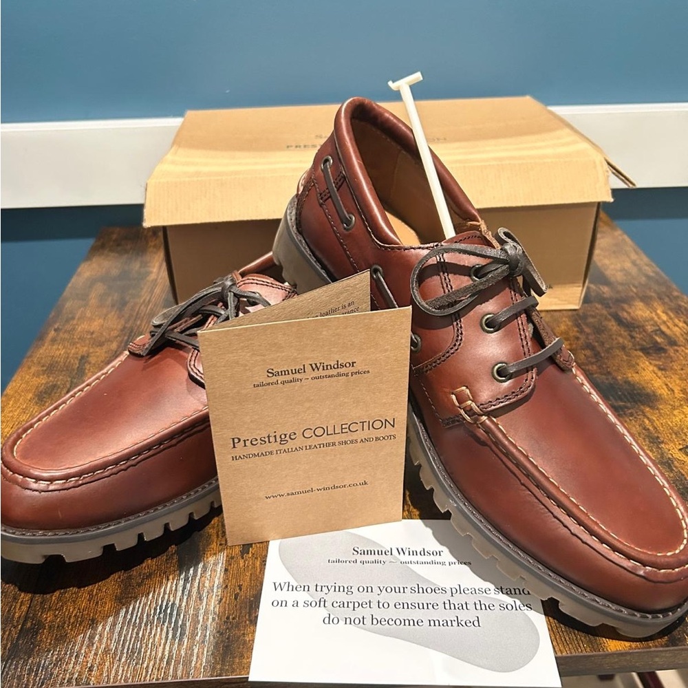 Men's Brown Leather Shoes SAMUEL WINDSOR